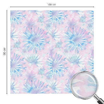 Privacy window film Floral watercolors