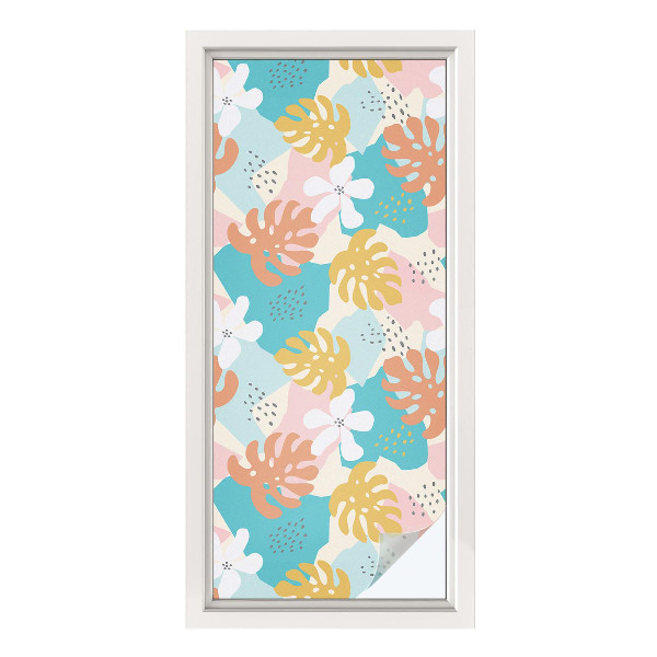 Colored window film stained glass Exotic nature