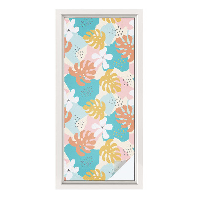 Colored window film stained glass Exotic nature