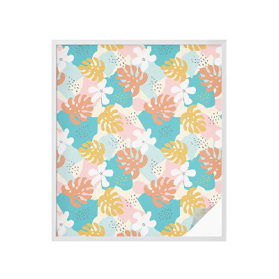 Colored window film stained glass Exotic nature