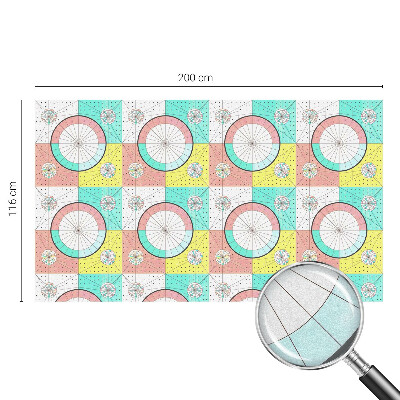Colored window film stained glass Geometric circles