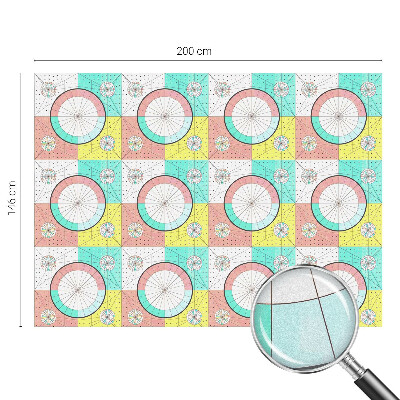 Colored window film stained glass Geometric circles