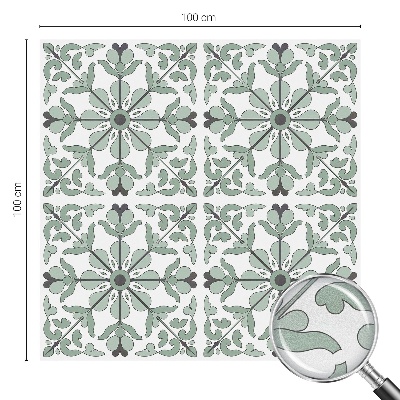 Frosted glass film stained glass effect Plant pattern