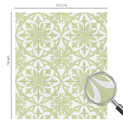 Opaque window film stained glass style Green ornament