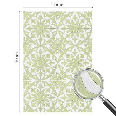 Opaque window film stained glass style Green ornament