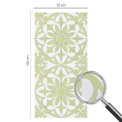 Opaque window film stained glass style Green ornament
