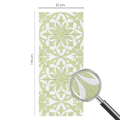 Opaque window film stained glass style Green ornament