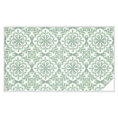 Opaque window film stained glass style Green leaves