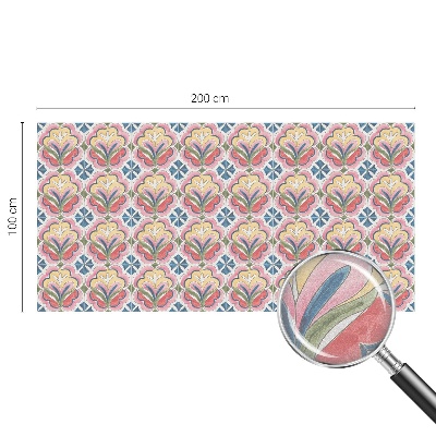 Frosted glass film stained glass effect Floral patterns