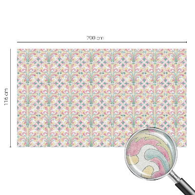 Colored window film stained glass Floral symmetry