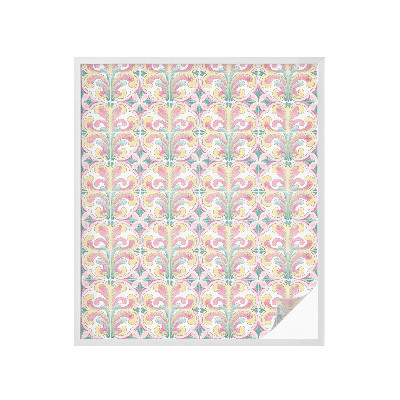 Colored window film stained glass Floral symmetry