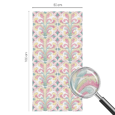 Colored window film stained glass Floral symmetry