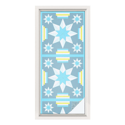 Colored window film stained glass Star pattern