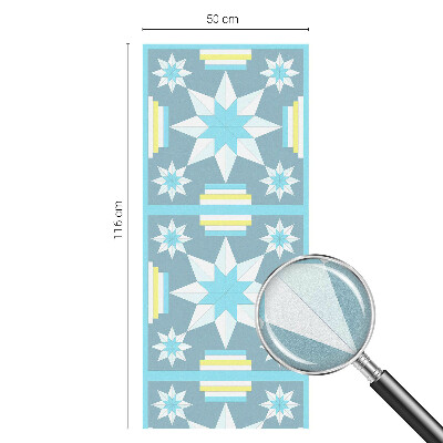 Colored window film stained glass Star pattern