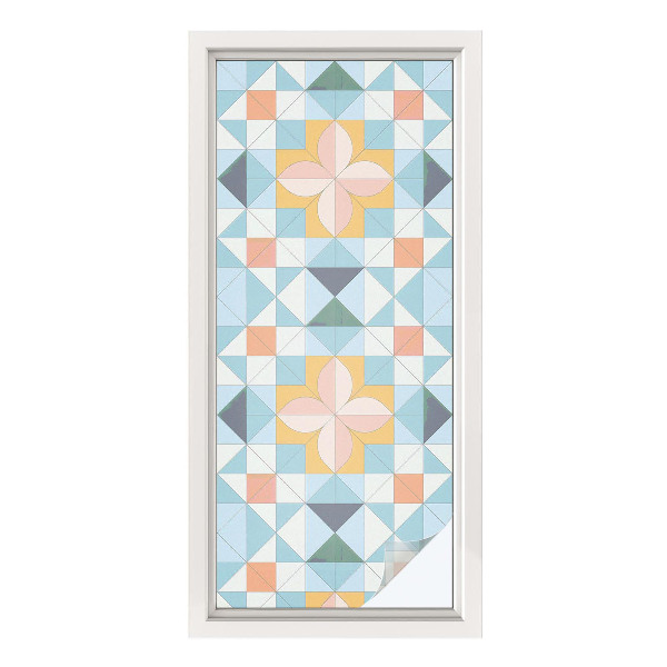 Colored window film stained glass Colorful geometry