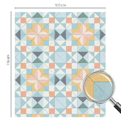 Colored window film stained glass Colorful geometry