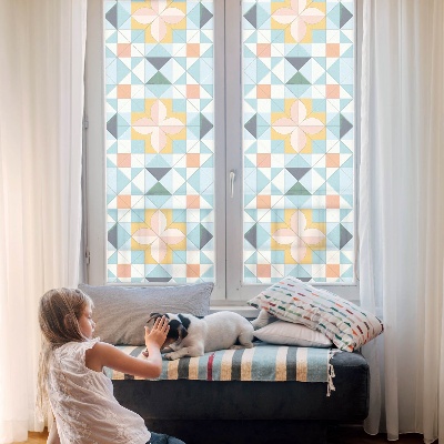 Colored window film stained glass Colorful geometry