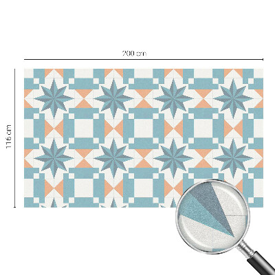 Opaque window film stained glass style Blue stars