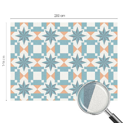 Opaque window film stained glass style Blue stars