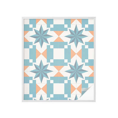 Opaque window film stained glass style Blue stars