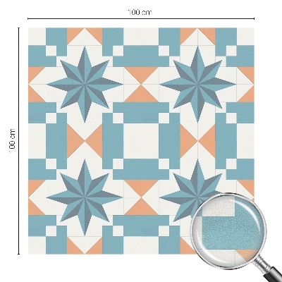 Opaque window film stained glass style Blue stars