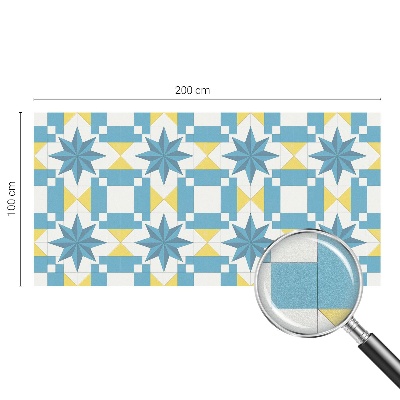 Colored window film stained glass Blue stars