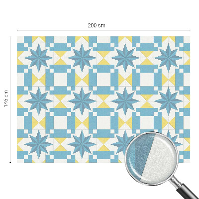 Colored window film stained glass Blue stars