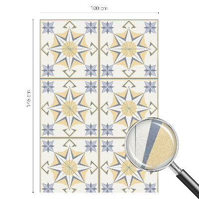 Opaque window film stained glass style Geometric stars