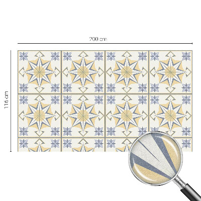 Opaque window film stained glass style Geometric stars