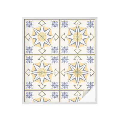 Opaque window film stained glass style Geometric stars