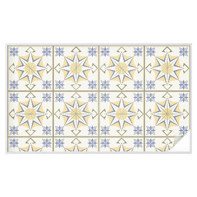 Opaque window film stained glass style Geometric stars