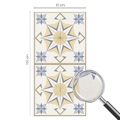 Opaque window film stained glass style Geometric stars