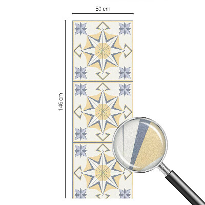 Opaque window film stained glass style Geometric stars