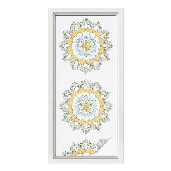 Patterned window film Colorful mandalas