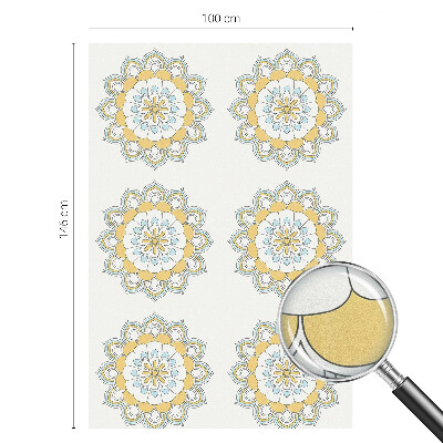 Patterned window film Colorful mandalas