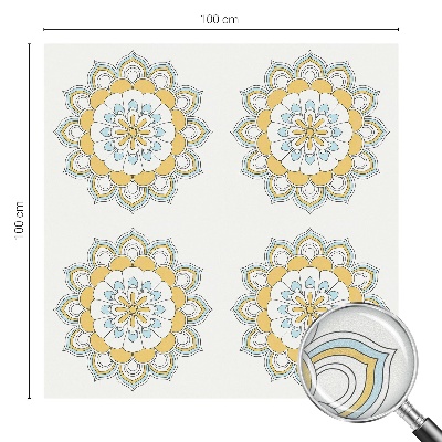 Patterned window film Colorful mandalas