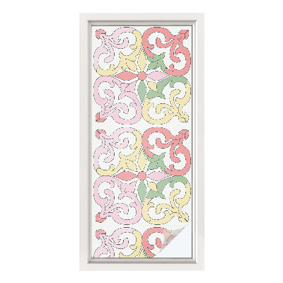 Colored window film stained glass Floral ornaments