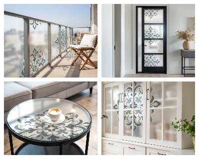 Frosted glass film stained glass effect Classic ornament