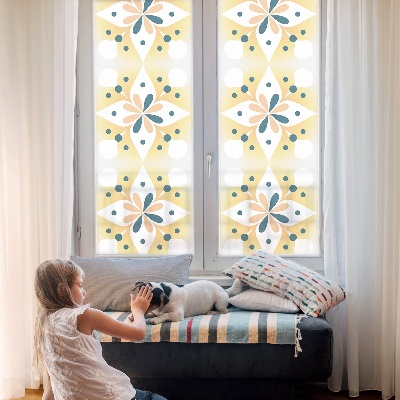 Privacy window film Floral symmetry