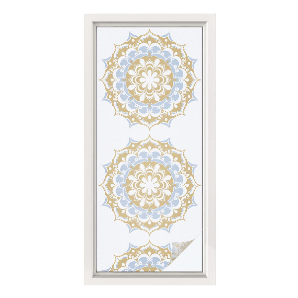 Patterned window film Boho mandalas