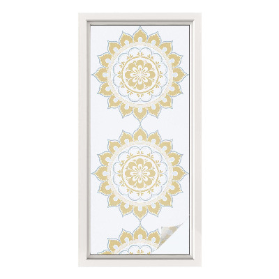 Frosted glass film stained glass effect Floral mandala