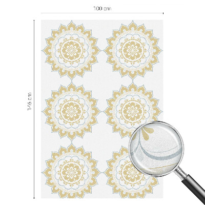 Frosted glass film stained glass effect Floral mandala