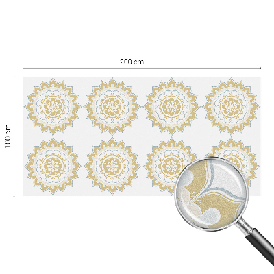 Frosted glass film stained glass effect Floral mandala