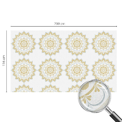 Frosted glass film stained glass effect Floral mandala