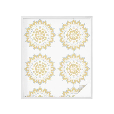 Frosted glass film stained glass effect Floral mandala