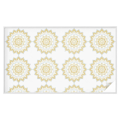 Frosted glass film stained glass effect Floral mandala