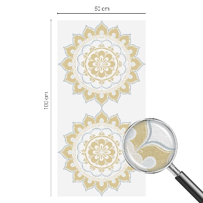Frosted glass film stained glass effect Floral mandala