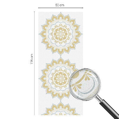Frosted glass film stained glass effect Floral mandala