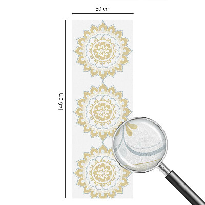 Frosted glass film stained glass effect Floral mandala