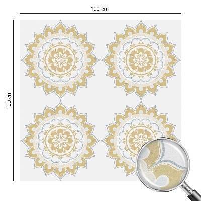 Frosted glass film stained glass effect Floral mandala